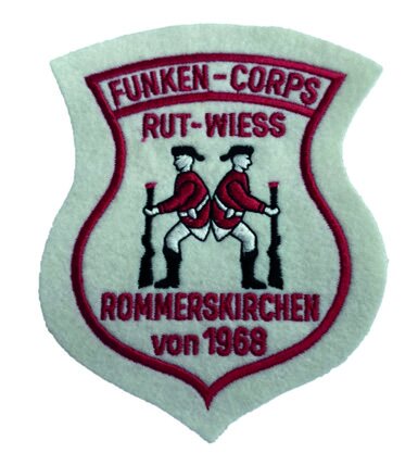 Abzeichen des Funken-Corps Rut-Wieß Rommerskirchen von 1968