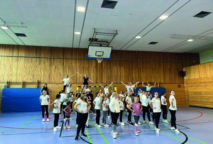Formation beim Jubiläumstraining
