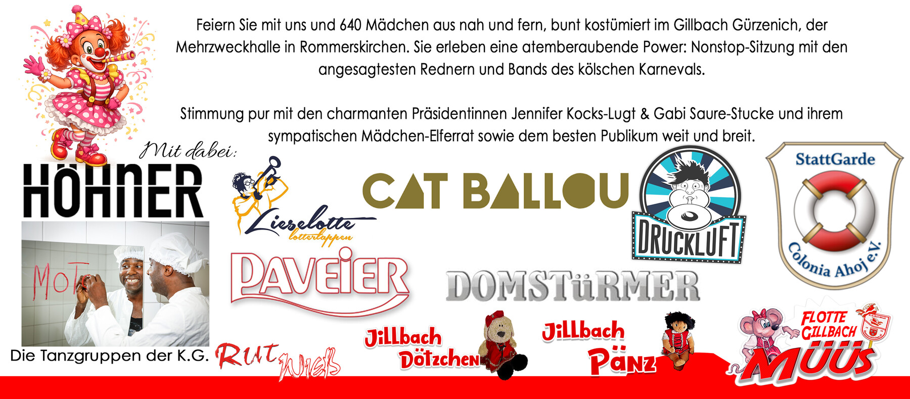 Programm der Mädchensitzung am Dienstag, 12. Januar 2027
