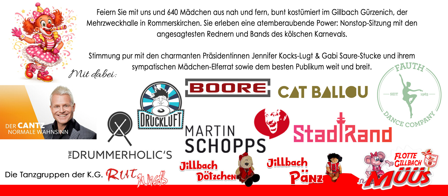 Programm der Mädchensitzung am Mittwoch, 13. Januar 2027