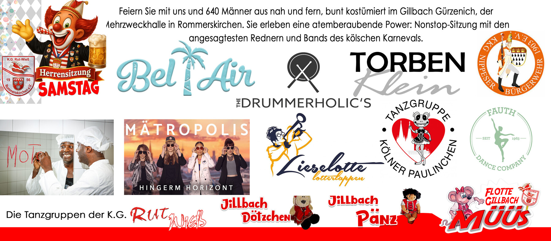 Programm der Herrensitzung am Samstag, 16. Januar 2027